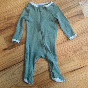 Cloud island green 0-3 footie pajama